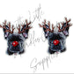 Reindeer Black French Bulldog