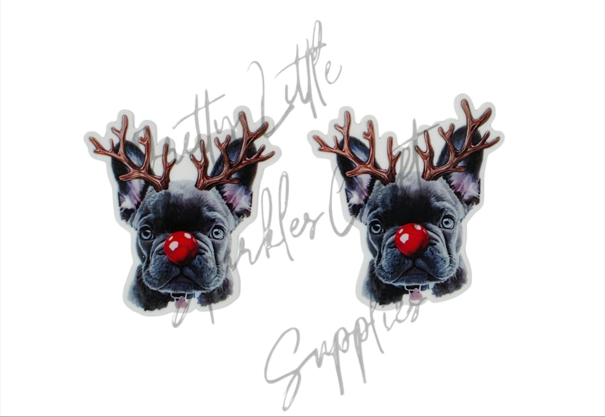 Reindeer Black French Bulldog