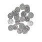 Silver Round Acrylic Glitter Toppers 14mm