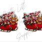 Whimsical Cows on Sleigh