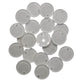 White Round Acrylic Glitter Toppers 14mm