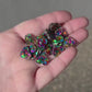 Rainbow Star Heart Acrylic Glitter Toppers 14mm